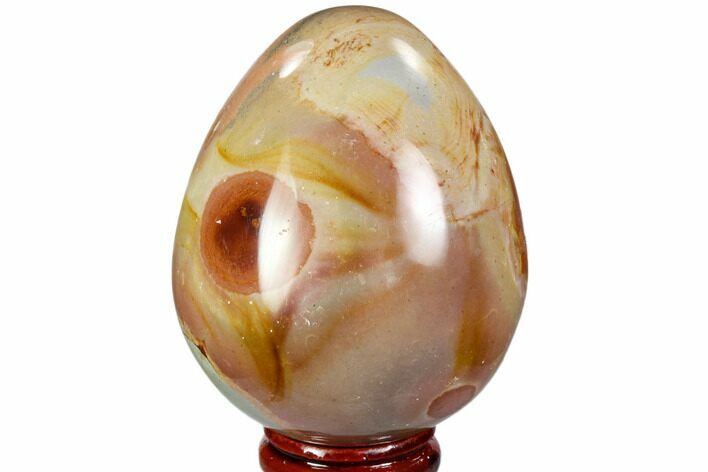 Polished Polychrome Jasper Egg - Madagascar #104663